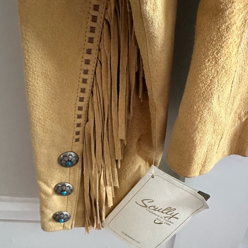 NWT Scully Fringe & Beaded Boar Suede Leather Jacket ~ Sz. XS - Picture 8 of 10